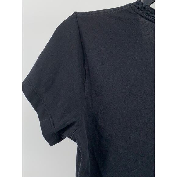 NIKE Women's Black-White V-Neck Swoosh Short Sleeve Active Top SZ S - Picture 7 of 10